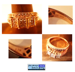 Antique⌛10K Rose Gold Princess Round & Baguette Diamond Ring💍Size 6 3/4💍1 CTTW