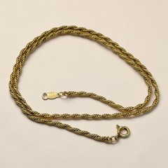 Vintage PPC 14K GF Twist Chain Necklace 15″ 2mm Gold Filled 4.8 grams
