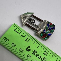 LARRY WINTERS 1939 VINTAGE SILVERTONE RHINESTONE WISHING WELL BROOCH AS IS