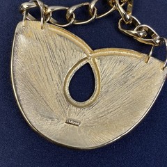 Vintage Monet Necklace Statement Deep Red Enamel GoldTone 24.5″ SEE DESCRIPTION