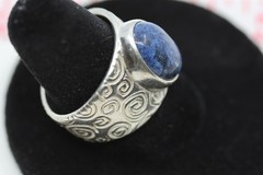 Lapis Blue Gemstone Ring Sterling Silver