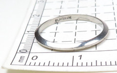 Antique Art Deco Platinum Womens Wedding Band Ring Size 4.75 UK-J width 1.64 MM