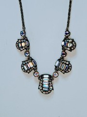 Hollycraft Crystal Aurora Borealis Rhinestone Necklace