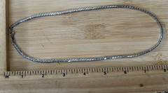 Vintage Silver Tone Bar Twist Chain Necklace 18” Spring Ring Clasp Unsigned