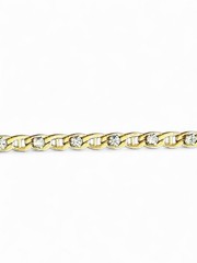 Vintage Signed KREMENTZ 14k Gold Overlay Mariner Link Tennis Bracelet
