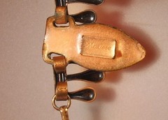 MATISSE TEARDROP Signed Set Red Black Enamel MidCentury Wearable Art Copper 136g