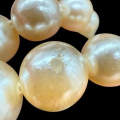 Vtg Double Strand Graduated Faux Pearl Necklace Fancy Box Clasp 21” Cottagecore