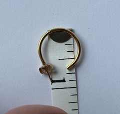 Vintage 1/20 12k Gold Filled G.F. Hoop Earrings 1.69 Grams 0.6 Inches Simple