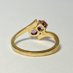 Baden & Foss 10K Yellow Gold 0.68ctw Lab Created Pink Sapphire Sz 5.75 Ring 2.1g