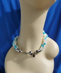 Original NATIVE American Artie YELLOWHORSE Turquoise STERLING SILVER Necklaces