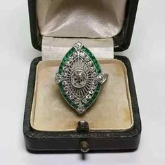 3.2Ct Art Deco Style Round Lab Created Diamond Engagement 14K White Gold FN Ring