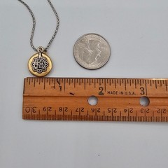 Brighton Necklace Earring Set Gold/Sliver Tone Pendant Boho Chic Happiness