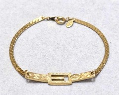 Givenchy G Logo Plate Bracelet 18cm Used Waterproof