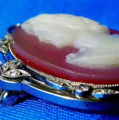 Original EARTH MINED DIAMOND Art Deco BROOCH Antique Broach PLATINUM Pendant