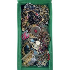 10 Pound Unsorted Tangled Jewelry Vintage Modern Wear Junk Treasure Hunt