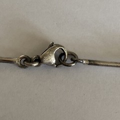 Face of Man Sticking His Tongue Unusual NECKLACE Signed ANDES Vintage Sterling
