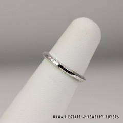 Cartier Platinum 2.5mm Declaration Beveled Edge Band Ring Size 5