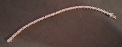 Vtg Sterling Silver UD CZ Tennis Bracelet 7″ 9.6 Grams