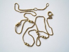 Necklace Andreas Daub American Double Gold Plated Ball 1.9 G/39-41 Cm