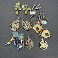 Vintage to Now Dangle Drop Earrings Lot of 6 Pairs Post Back Pierced Ears