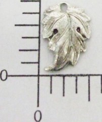33144 4 Pc.Matte Silver Oxidized Small Leaf Jewelry Finding Charm