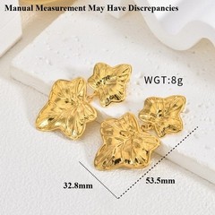 Waterproof Durable Lightweight Anti‑Oxidation Sunflower Stainless Steel Earrings