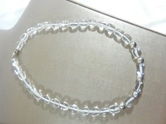 VTG 925 STERLING SILVER CRYSTAL & STERLING BALL BEAD 17″ NECKLACE