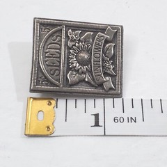 Vintage 2003 Birds and Blooms Pewter Sunflower Seeds Package Brooch Pin