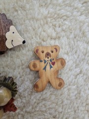 Vintage 80s 90s Cottagecore Wooden Brooch Lot Whimsical Forest Animals Fairycore