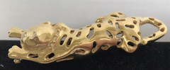 VTG 1986 Signed Lady Remington Tiger Cat Brooch with Jeweled Collar 3.5″