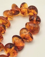 Vintage Baltic Amber Nugget Necklace Hand Knotted 24″ UV