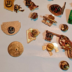Assorted Lot of 41 Lapel Pins and Brooches AS IS 1 Lapel Pin Missing Back