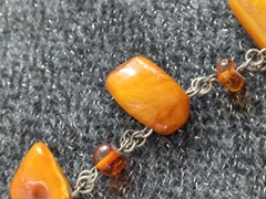 Vintage Natural Handmade Raw Amber Necklace Baltic Butterscotch Egg Yolk 75G 29″