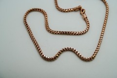 VNT Rose Gold Plate Over Sterling Silver Chunky Chain Necklace 16″ x 2mm JB47