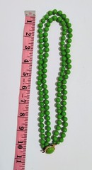 Vintage Green Acrylic/Lucite Beaded Necklace Double Strand