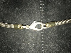 Vintage 1.5 Open Work Gold Tone Modern Slide Pendant 24″ Smooth Chain Necklace