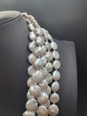 10mm Platinum 5 Strand Keshi Pearl Necklace 18 – 23 Outstanding Luster