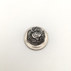 Vintage ROSS SIMONS Sterling Silver Rose Flower Pendant Marked 925 3.3g #47