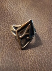 Vintage Early 1900’s Silver Ring Monogram “A” and Sweater/Lapel Pin “A,Z”