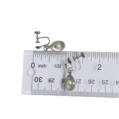 Vintage Sterling Lamode Pearl Screw Back Drop Dangle Earrings Old Money Coastal