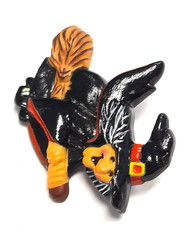 Vintage 70’s Hallmark Cards Halloween Witch Riding A Broomstick Pin / Brooch