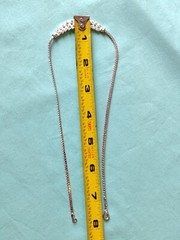 Vintage Clear Glass Rhinestone Choker Necklace 15 in Chain Silver Tone