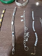 Mixed metal materials lot of 23 bracelets some signed