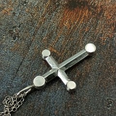 Georg Jensen Andreas Mikkelsen Cross Pendant Necklace 261B Silver 925 Vintage