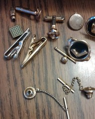 Antique Vintage Lot Collar Cuff Button Studs Brass Kremetz Legion Hickok Case