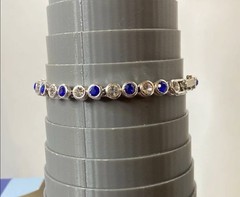 Vintage Avon Sparkling Crystal Tennis Bracelet and Earring Set In Original Box