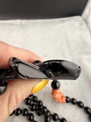Vintage Pink Coral Stone Necklace Onyx Blossom Flower Pendant 32″