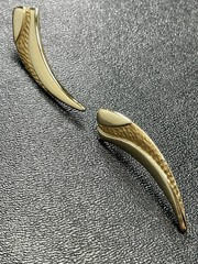 Vintage 1.8” Textured Gold Tone Abstract Drop Earrings