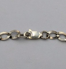 Vintage 925 Sterling Silver Curb Link Chain Bracelet 7.5″ Charm Starter – 3.2g