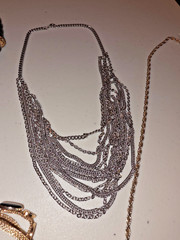 Vintage & Contemporary Jewelry Lot – NAPIER Stamped Bracelet, Cameo Necklace & M